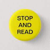 Custom Text And Color Pinback Button (Front)