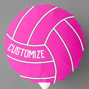 Custom Text and Color Round Volleyball Balloon