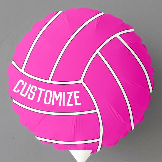 Custom Text and Color Round Volleyball Balloon