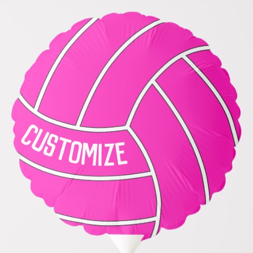 Custom Text and Color Round Volleyball Balloon