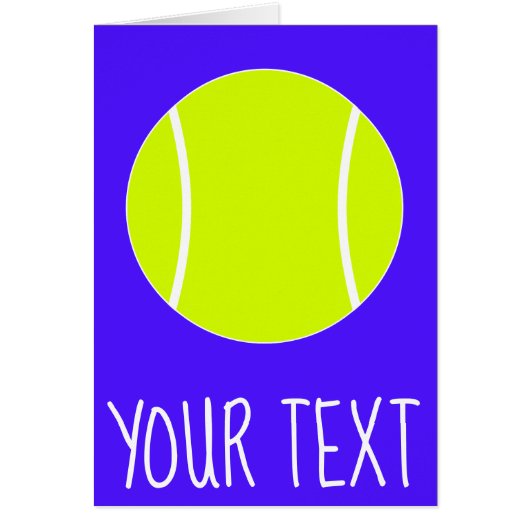 Custom Text and Color Tennis Player Greeting Card (Front)