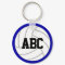 Custom Text and Color Volleyball Key Chains