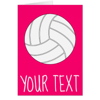 Custom Text and Color Volleyball Player Card