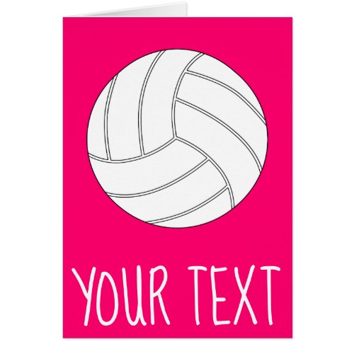 Custom Text and Color Volleyball Player Card