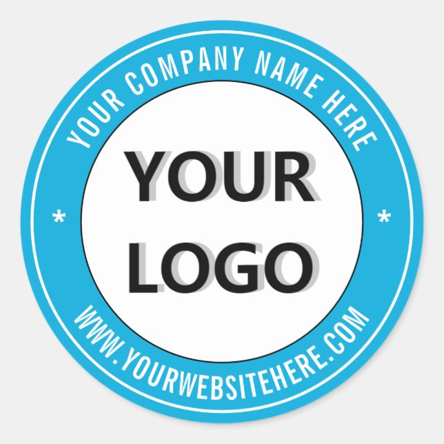 Custom Text and Colors Promotional Logo Sticker (Front)