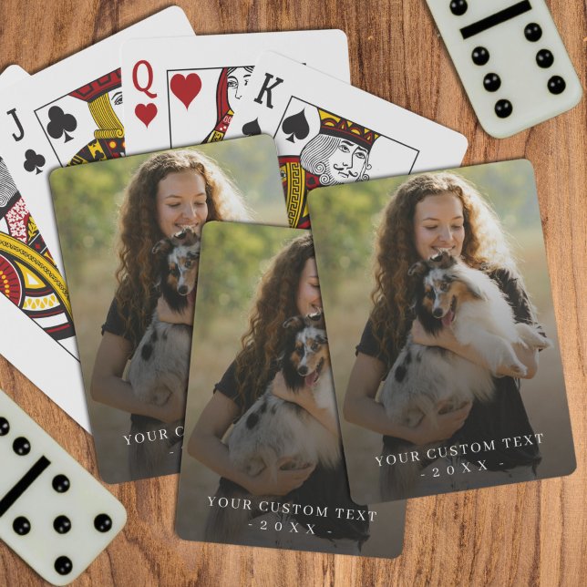 Custom Text  and Full Vertical Photo template Poker Cards (Creator Uploaded)