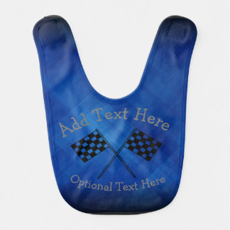 Custom Text and Image Blue  Baby Bib