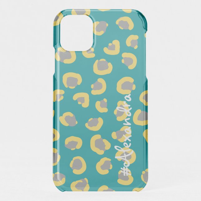 Custom text and image Create your own cute pattern Uncommon iPhone Case (Back)
