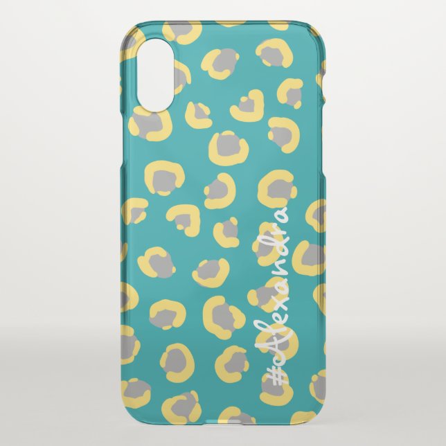 Custom text and image Create your own cute pattern Uncommon iPhone Case (Back)
