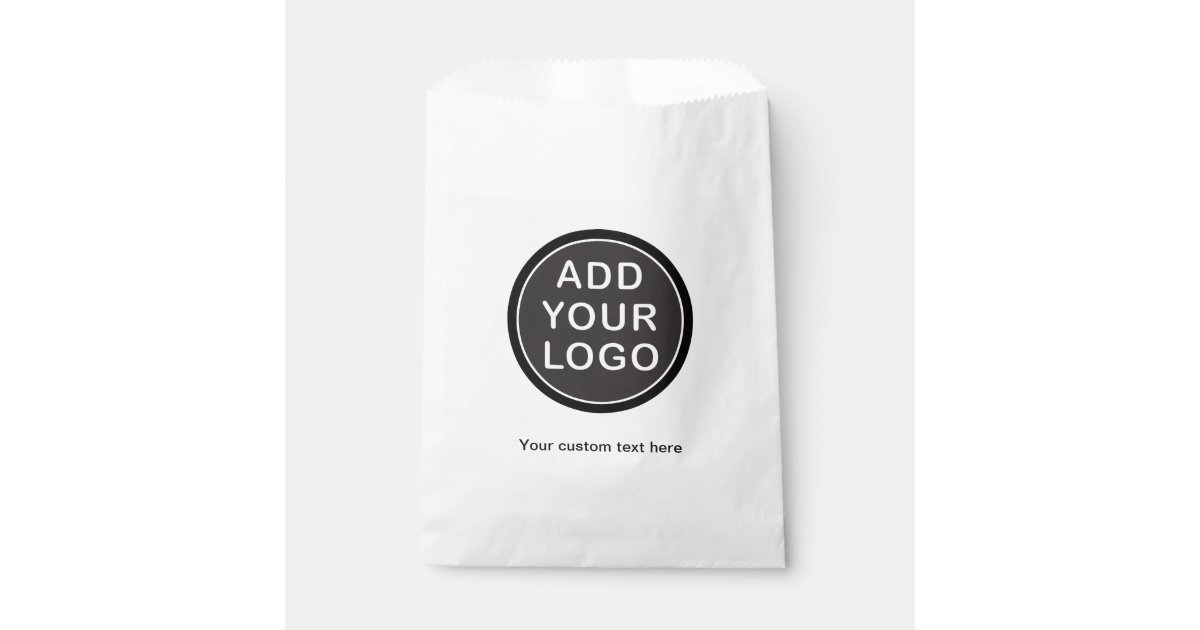 Custom text and logo, photo or graphic favor bag | Zazzle