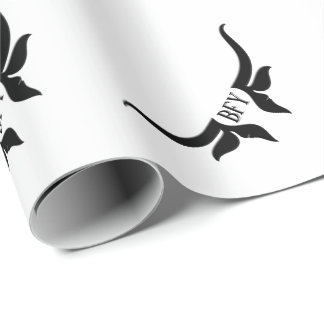 Custom Text and Monogram Bulls Horn Wrapping Paper
