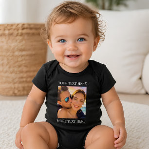 Custom Text and Photo Baby Bodysuit