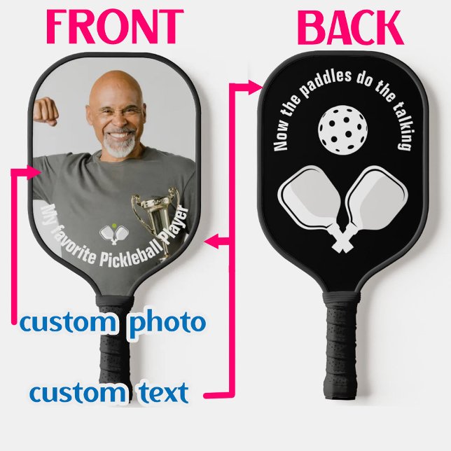 Custom text and photo pickleball paddle (Creator Uploaded)