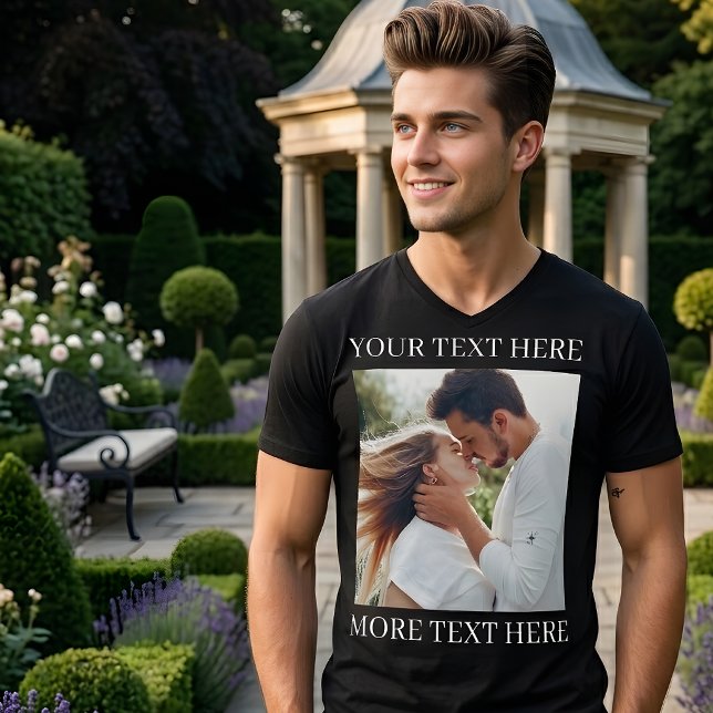 Custom Text and Photo T-Shirt (Creator Uploaded)