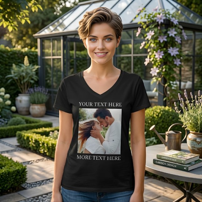 Custom Text and Photo T-Shirt (Creator Uploaded)