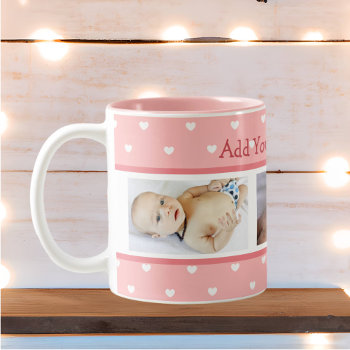 Custom Text And Photos Perfect Gift Two-tone Coffee Mug by Magical_Maddness at Zazzle