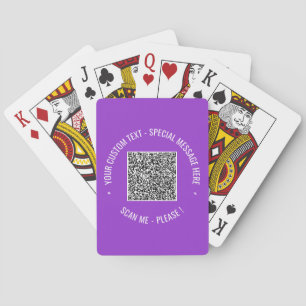 Custom Text and QR Code Playing Cards Example