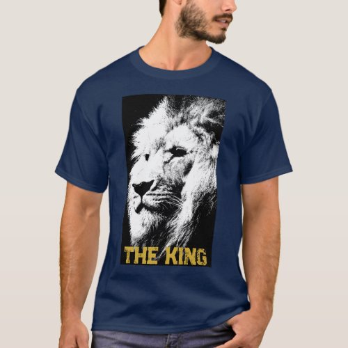 Custom Text Animal Lion Face Mens Short Sleeve T_Shirt