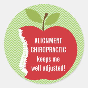Custom Text (Apple) Chiropractic Stickers