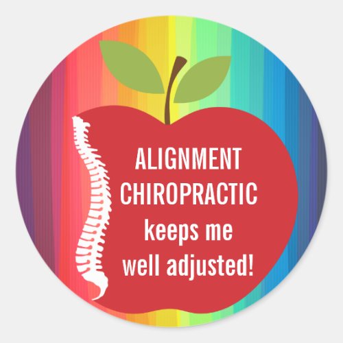 Custom Text Apple Chiropractic Stickers