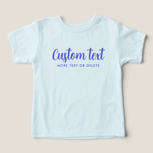 Custom Text Baby Bella Canvas Tri-blend Ice Blue Toddler T-shirt (Design Front)