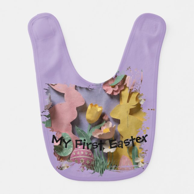 Custom Text Baby Bib (Front)