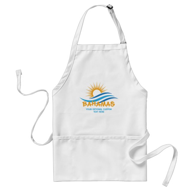 Custom Text Bahamas Adult Apron (Front)