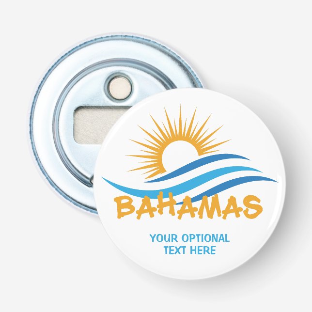 Custom Text Bahamas Bottle Opener (Front)