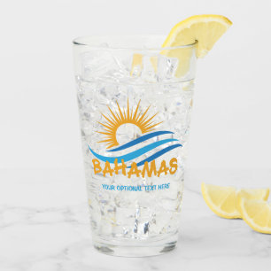 Custom Text Bahamas Glass