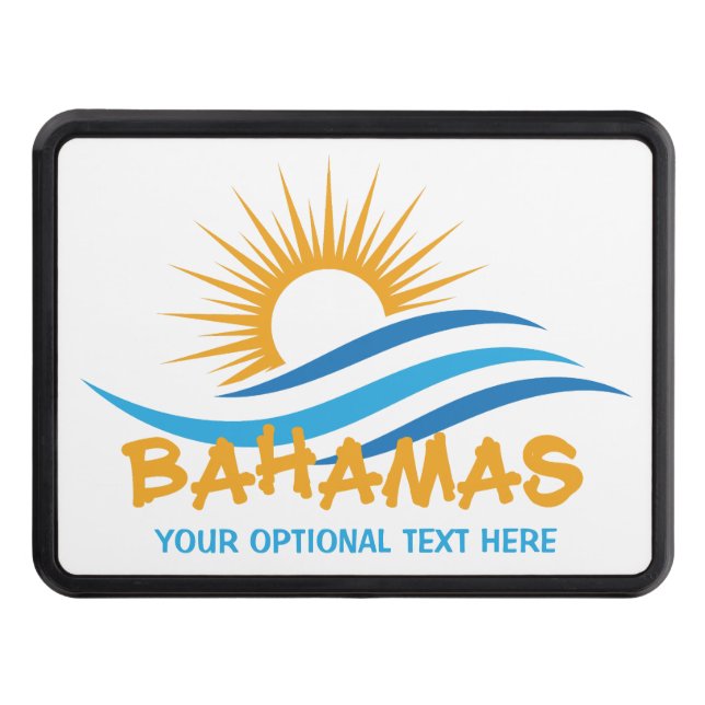 Custom Text Bahamas Hitch Cover (Front)