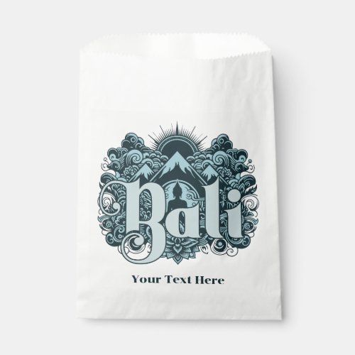 Custom Text Bali Favor Bag
