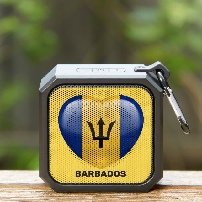 Custom Text Barbados Love Bluetooth Speaker (Insitu(Outdoor))