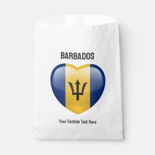 Custom Text Barbados Love Favor Bag