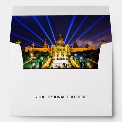 Custom Text Barcelona Spain Envelope