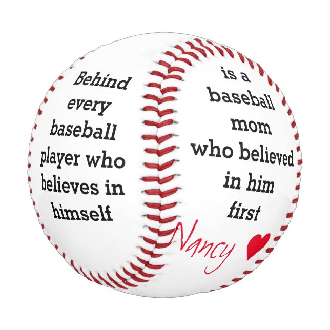 Custom Text Baseball Gift (Angled)