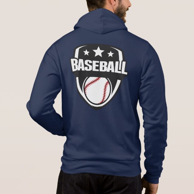 Custom Text Baseball Hoodie (Back)