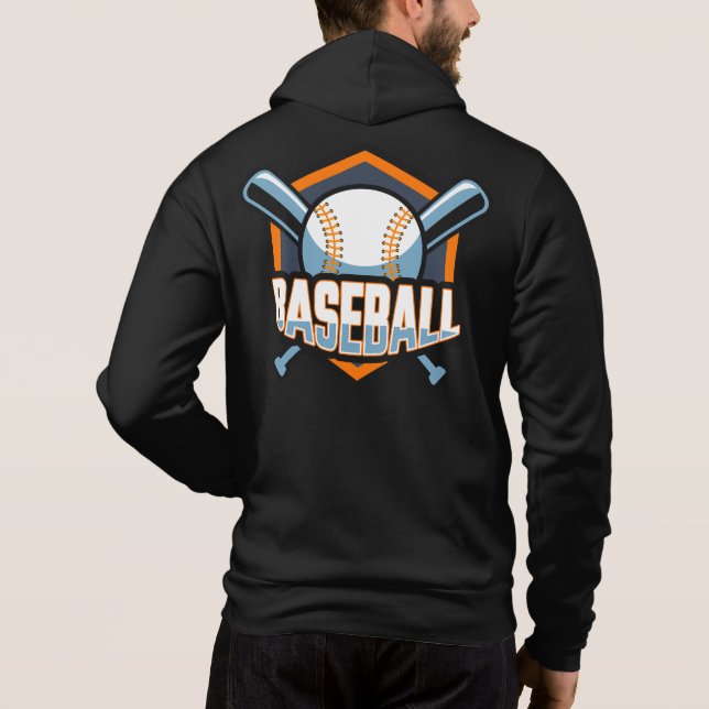 Custom Text Baseball Hoodie (Back)