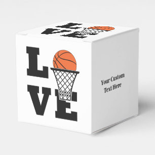 Custom Text Basketball Love Favor Boxes