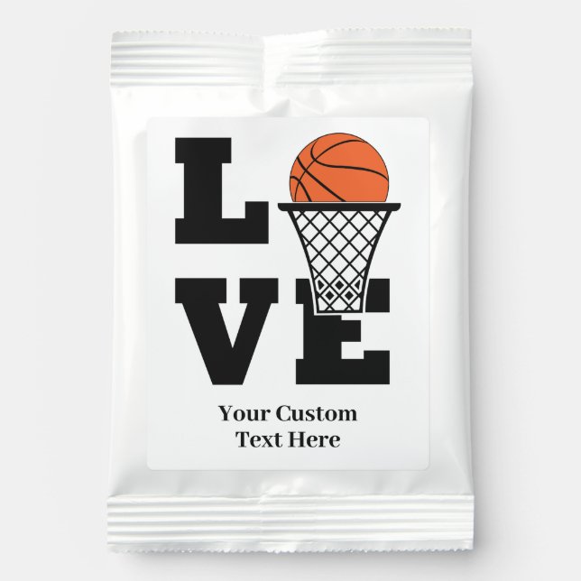 Custom Text Basketball Love Lemonade Drink Mix (Front)