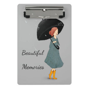 Custom text beautiful memories cute gift for her mini clipboard