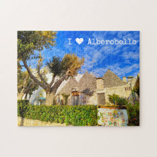 Custom text, beautiful view of Alberobello, Apulia Jigsaw Puzzle