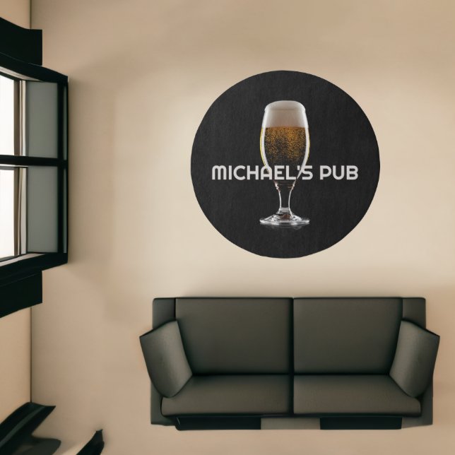 Custom Text Beer Glass / Pub Rug (Insitu (Indoor 1))