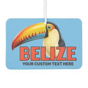 Custom Text BELIZE Toucan Air Freshener