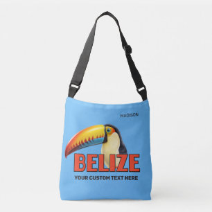 Custom Text BELIZE Toucan Crossbody Bag