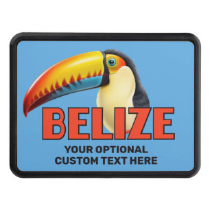Custom Text BELIZE Toucan Hitch Cover