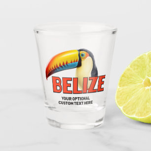 Custom Text BELIZE Toucan Shot Glass