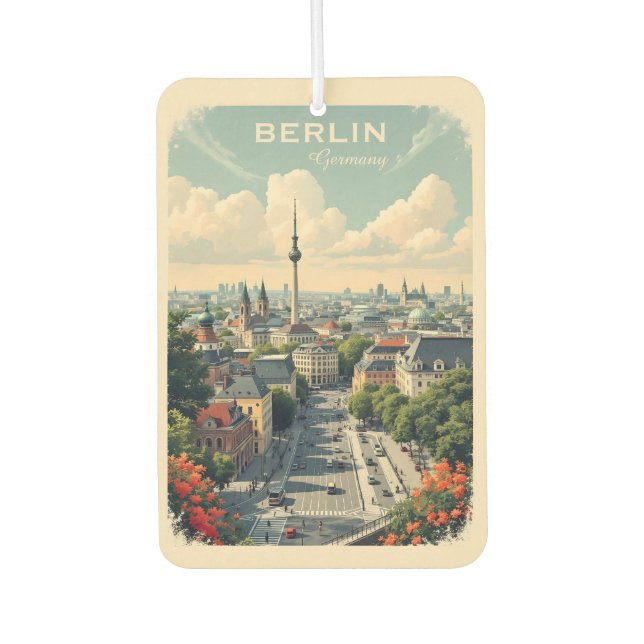 Custom Text Berlin, Germany Air Freshener (Front)