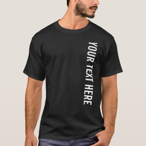 Custom Text Best Template Basic Black Mens Modern T_Shirt
