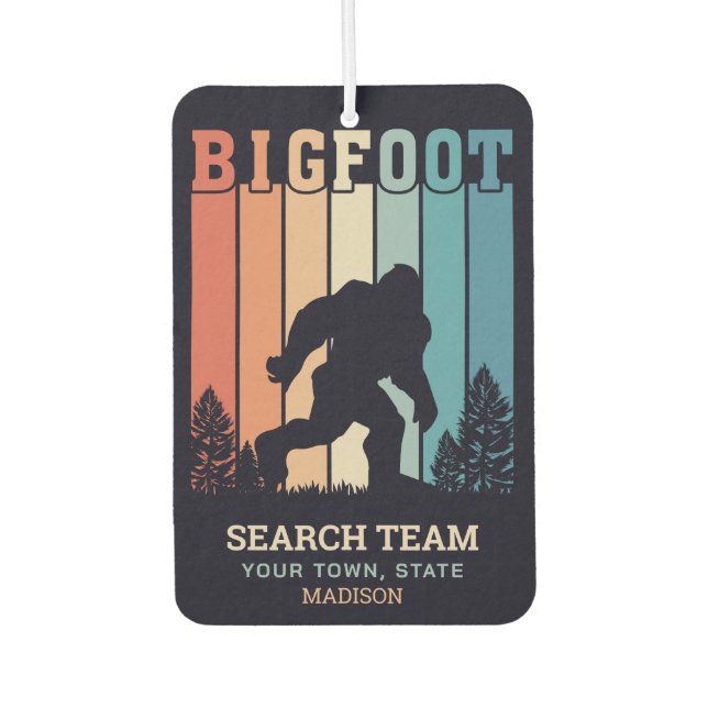 Custom Text Bigfoot Air Freshener (Front)