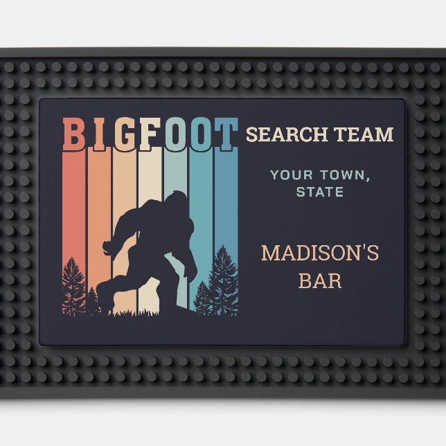 Custom Text Bigfoot Bar Mat (Front (Close Up))